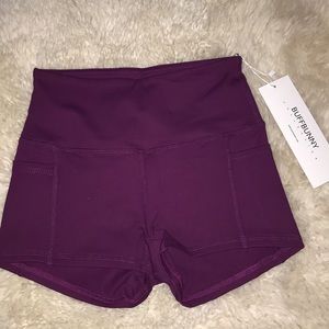 Purple athletic shorts